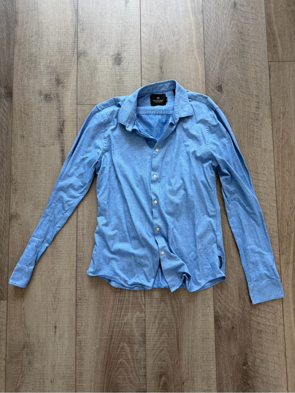 Scotch & Soda Blue Cotton Shirt Size Large